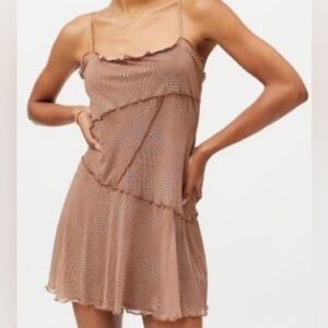 Urban Outfitters Brown Asymmetrical Pattern Dress